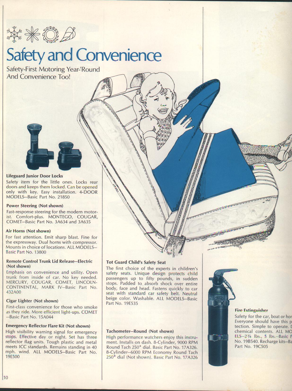 1972 Mercury Accessories Brochure Page 2